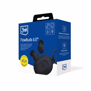 TWS 3mk FlowBuds 6.0 juhtmevabad kõrvaklapid - mustad