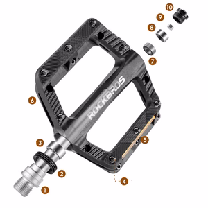 Rockbros BP2501 helkuritega nailonist jalgrattapedaalid – mustad