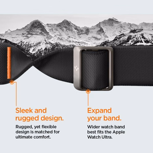 Spigen Lite Fit Pro Ümbris with Strap jaoks Apple Watch Ultra 1 / 2 (49mm) - Matte must