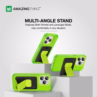 Amazing Thing Titan Pro Neon Mag Wallet Ümbris 10FT IP156.1PTWGN jaoks Iphone 15 Pro roheline with alus