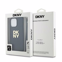 DKNY Wrist Strap Stock Logo ümbris jaoks iPhone 14 Pro Max - must
