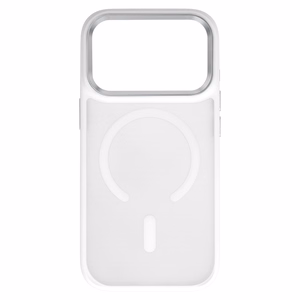 Liavec Cloudy чехол с металлической рамкой камеры для Iphone 17 Pro Max белый (кнопка управления камерой)