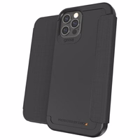 Rahakoti tüüpi ümbris Gear4 D3O Wembley Flip Wallet iPhone 12 / 12 Pro must