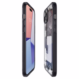 Spigen Ultra Hybrid Mag Ümbris with MagSafe jaoks iPhone 15 Plus - Dark hall (Zero One Pattern)