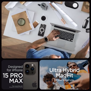 Spigen Ultra Hybrid Mag Ümbris with MagSafe jaoks iPhone 15 Pro Max - valge