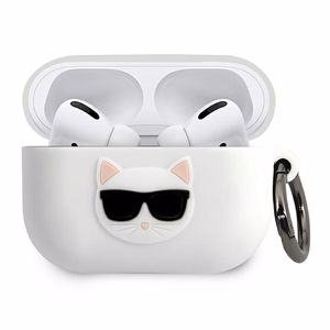 Karl Lagerfeld KLACAPSILCHWH AirPods Pro ümbris valge Silicone Choupette