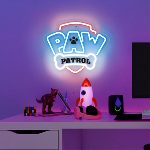 Riputatav Paw Patrol LED-neoonvalgusti pleksiklaasil – logo OW-130146