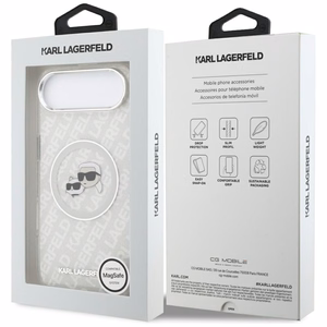 Karl Lagerfeld IML Glitter Karl&Choupette Heads Logo MagSafe Ümbris jaoks iPhone Air - Hall