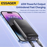 Laadija Essager "Ultra Thin" must 65W (PD / QC3.0)