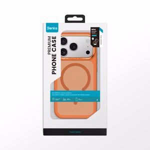 Benks Magnetic Mist Ümbris Metal Frame (A070) jaoks Iphone 17 Pro Max oranž (Camera Control Button)