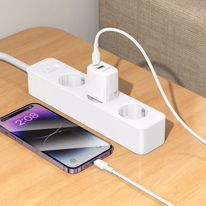 Laadija Borofone BN29 30W USB-C/USB-A + USB-C to Lightning kaabel 1.0m valge