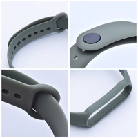 Strap Silikoon jaoks smartband Xiaomi Mi Band 5 / 6 / 7 roheline (08)
