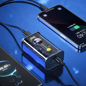 WEKOME WP-333 Vanguard Series akupank, 10000 mAh, PD 20 W + QC 22,5 W, must ja läbipaistev