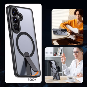 Чехол Hybrid Armor X для Samsung Galaxy A36 / A37 с подставкой, совместим с MagSafe — чёрный