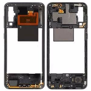 Samsung A505 A50 2019 Prism Crush Black keskmine korpus koos helisignaaliga ja külgnuppudega, originaal (kasutatud, B-klassi)