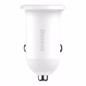 Autolaadija Baseus Grain Pro valge (2xUSB / 4.8A)