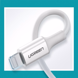 USB kaabel Ugreen US171 MFi USB-C to Lightning 3A 1.0m valge