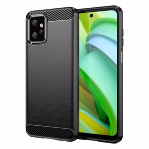 Carbon Ümbris jaoks Motorola Moto G Power 2023 flexible silicone carbon cover must