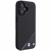 BMW M Perforated Tricolor Line MagSafe Ümbris jaoks iPhone 16 Plus - must