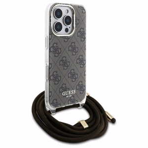 Guess Crossbody Cord 4G Print Ümbris jaoks iPhone 16 Pro Max - Brown