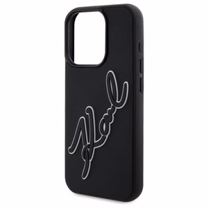Karl Lagerfeld 3D Rubber Signature Ümbris jaoks iPhone 15 Pro Max - must