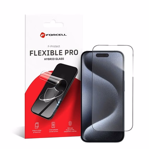 Hybrid glass to iPhone 15 PRO Forcell Flexible 5D must
