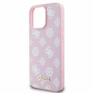 Guess Peony Script Logo MagSafe iPhone 16 Pro Ümbris - roosa
