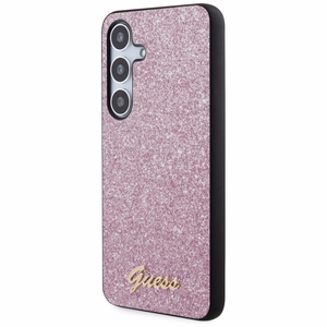 Guess Glitter Script ümbris jaoks Samsung Galaxy S24+ - lilla