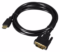 Lanberg CA-HDDV-10CC-0018-BK video adapteri kaabel 1.8 m HDMI Type A DVI-D must