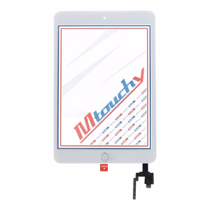 MUSTTBY puuteekraan + tagakleebis + Home iPAD Mini 3 jaoks (valge)