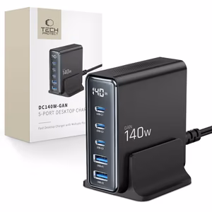 Tech-Protect DC140W-GAN 5-PORT PD140W/QC3.0 Charging Station - must