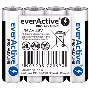 Alkaline batteries everActive Pro Alkaline LR6 AA - 4 pieces
