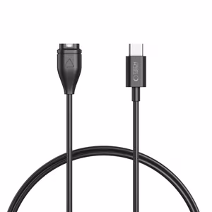 Tech-Protect MC04 UltraBoost USB-C laadimiskaabel Garmin-kellale 1 m, must