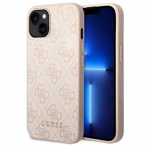 Guess GUHCP14MG4GFPI iPhone 14 Plus 6.7" roosa ümbris 4G Metal Gold Logo