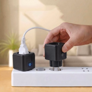 GreenBlue Remote-Controlled WiFi Outlet, Android/iOS/Alexa/Google Home, Timer, Wattmeter, Max 16A/3840W, GB735 B
