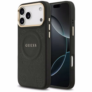GUESS ümbris jaoks IPHONE 17 Pro Max compatible with MagSafe GUHMP17XPSAMSECK (PU W/ Peony Hot Stamp) must