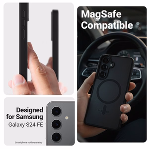 Crong Hybrid Matte Magnetic MagSafe ümbris seadmele Samsung Galaxy S24 FE, must