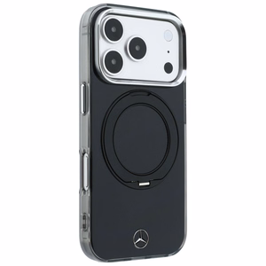 Mercedes Iconic Logo ümbris seadmele iPhone 18 Pro Max / 17 Pro Max, rõngastoega, MagSafe-ühilduv – must