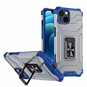 Crystal Ring Case прочный защитный чехол с подставкой для iPhone 12 mini синий