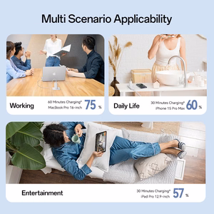 Rock Sein laadija Ice2Cube GaN - USB + 2xType C - PD 65W 3A valge