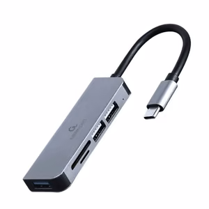 Gembird USB-C jaotur 3 porti kaardilugejaga