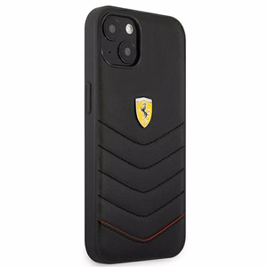 Ferrari FEHCP13SRQUK iPhone 13 mini 5.4" чёрный/чёрный жёсткий чехол Off Track Quilted