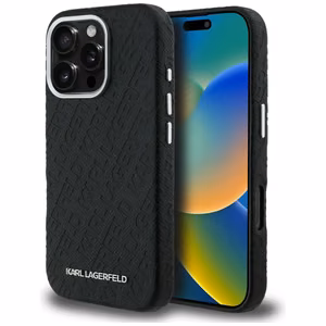 Karl Lagerfeld FW Stamped Karl MagSafe чехол iPhone 16 Pro - черный