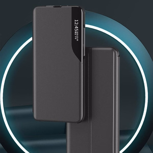Eco Leather View Case elegantne ümbris klapiga ja statiiviga Samsung Galaxy A73 sinine
