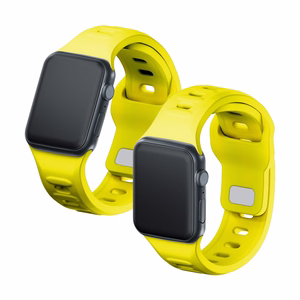 3mk silikoonrihm Apple Watchile, 38/40/41/42 mm, kollane, väike suurus
