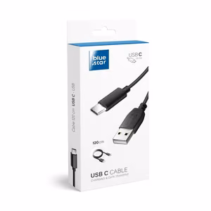Kaabel USB A to USB C sinine Star Lite 3A 1,2 m must