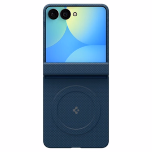 Spigen AirSkin Aramid MagFit MagSafe ümbris mudelile Samsung Galaxy Z Flip 8 – tumesinine