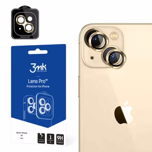 Kaameraklaas iPhone 14 9H 3mk objektiivi kaitse Pro seeria objektiivi jaoks - kuldne