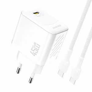 Dudao A28C 45W GaN Wall Laadija + USB-C Kaabel - valge