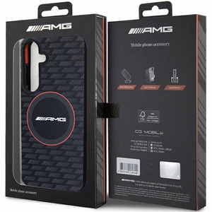 AMG Silicone Carbon Pattern MagSafe ümbris jaoks Samsung Galaxy S24+ - must